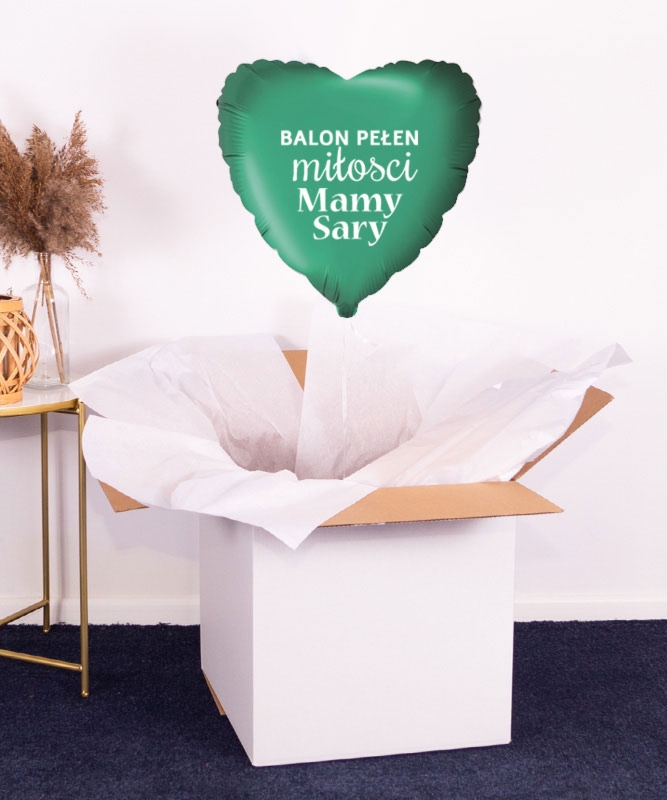 Balon pełen miłości dla Mamy - prezent w pudełku z imieniem