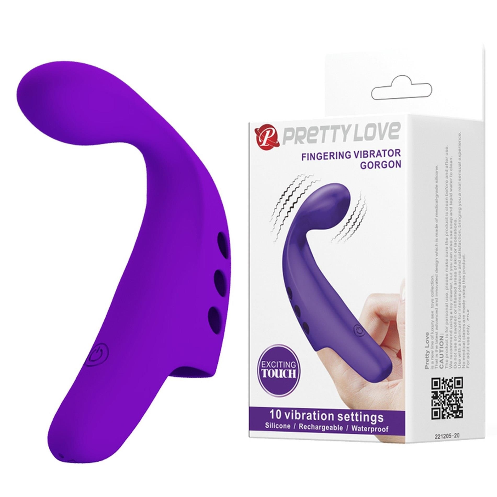Pierścień Erekcyjny Fingering Vibrator Gorgon Purple Pretty Love Fioletowy | 100% ORYGINAŁ