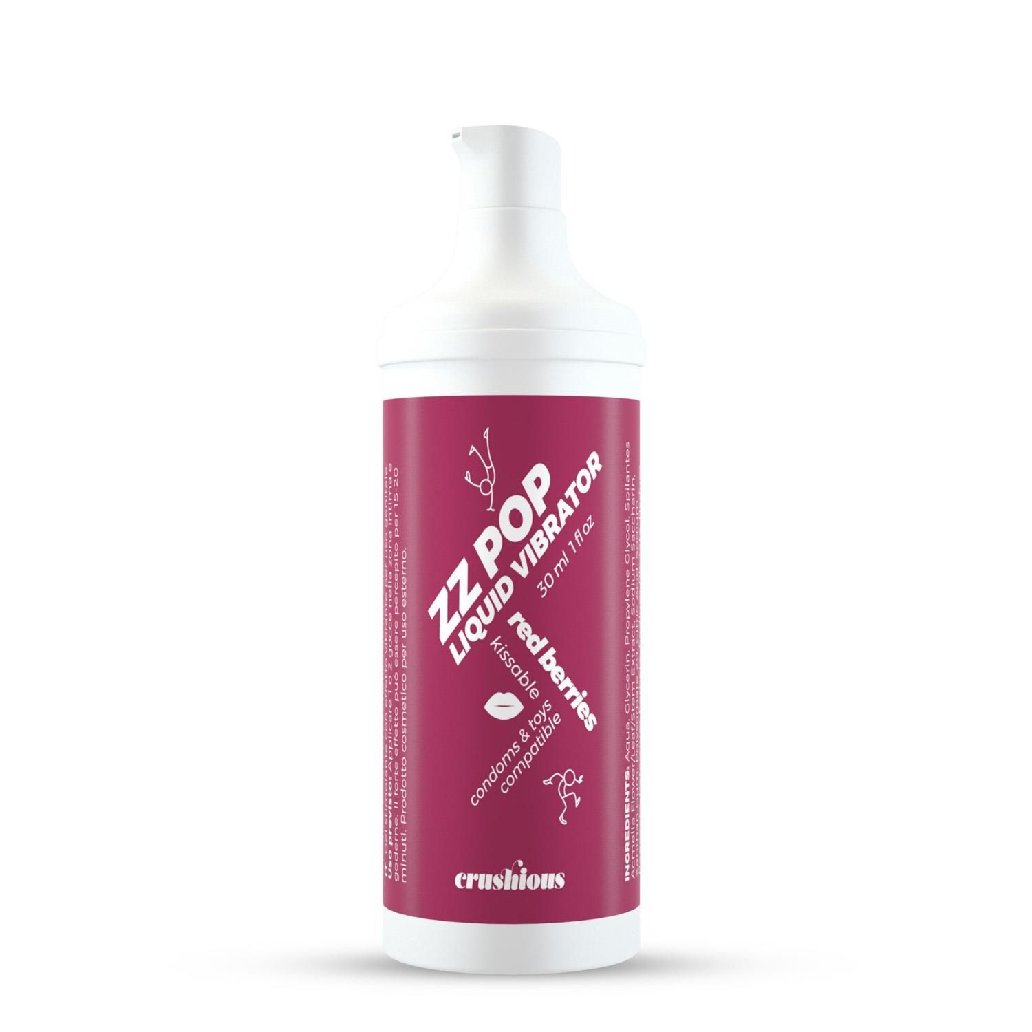 Żel Wibrator Zz Pop Liquid Red Berries Aroma 30ml Crushious 30 Ml Czerwony | 100% ORYGINAŁ