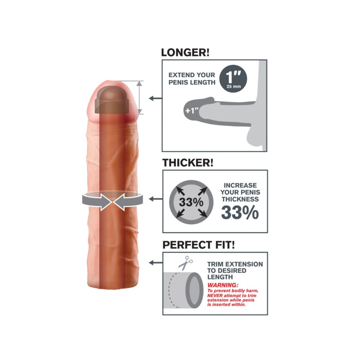 Nakładka Na Penisa Fantasy X-Tensions Perfect 1