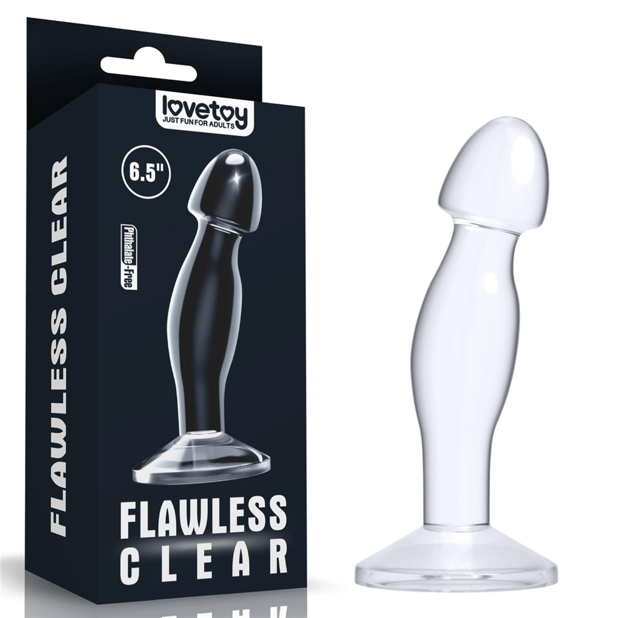 Korek Analny Flawless Lovetoy do Prostaty 16,5 Cm Przezroczysty | 100% ORYGINAŁ| DYSKRETNA PRZESYŁKA