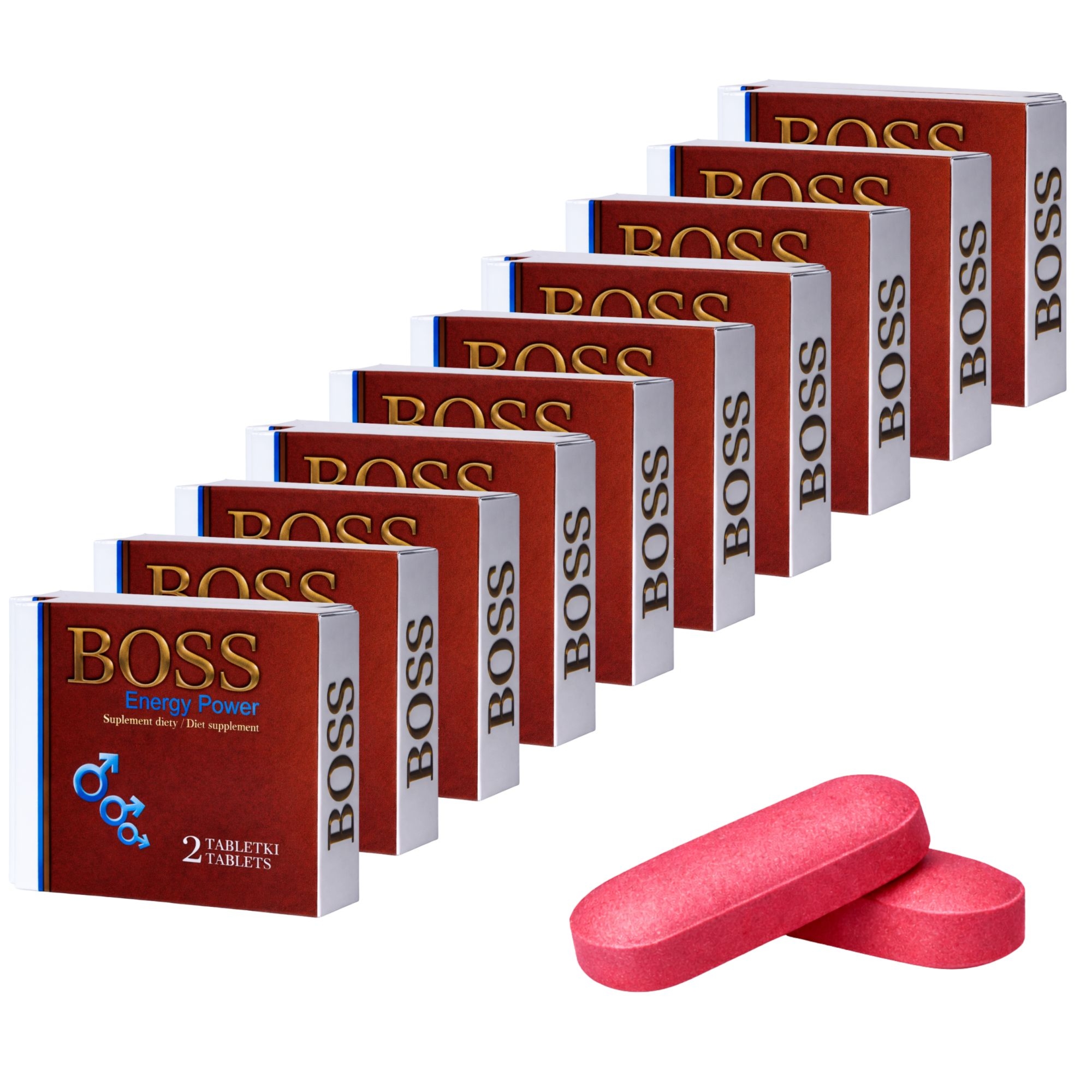 Boss Energy Power Ginseng na Erekcję 150mg 2 szt. Pakiet 10 op. | 100% ORYGINAŁ