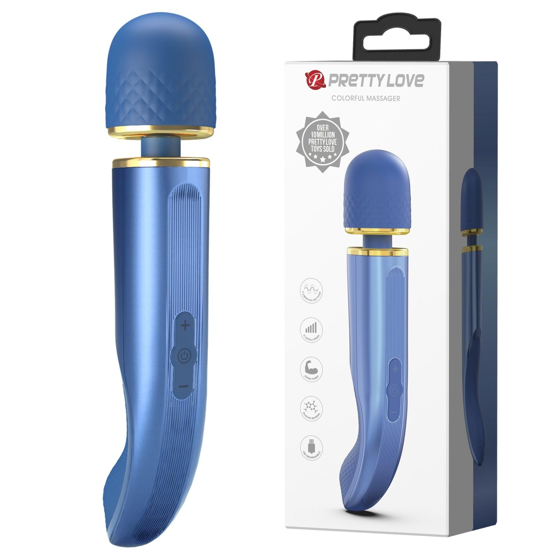 Stymulator Łechtaczki Colorful Massager Blue Pretty Love Niebieski | 100% ORYGINAŁ