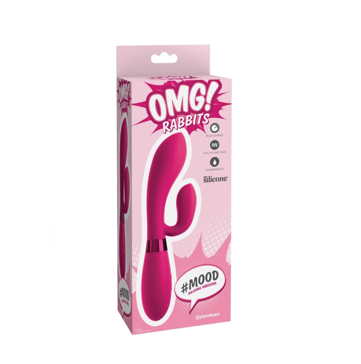 Wibrator Króliczek Omg! #Mood Silicone Vibrator Pink Pipedream