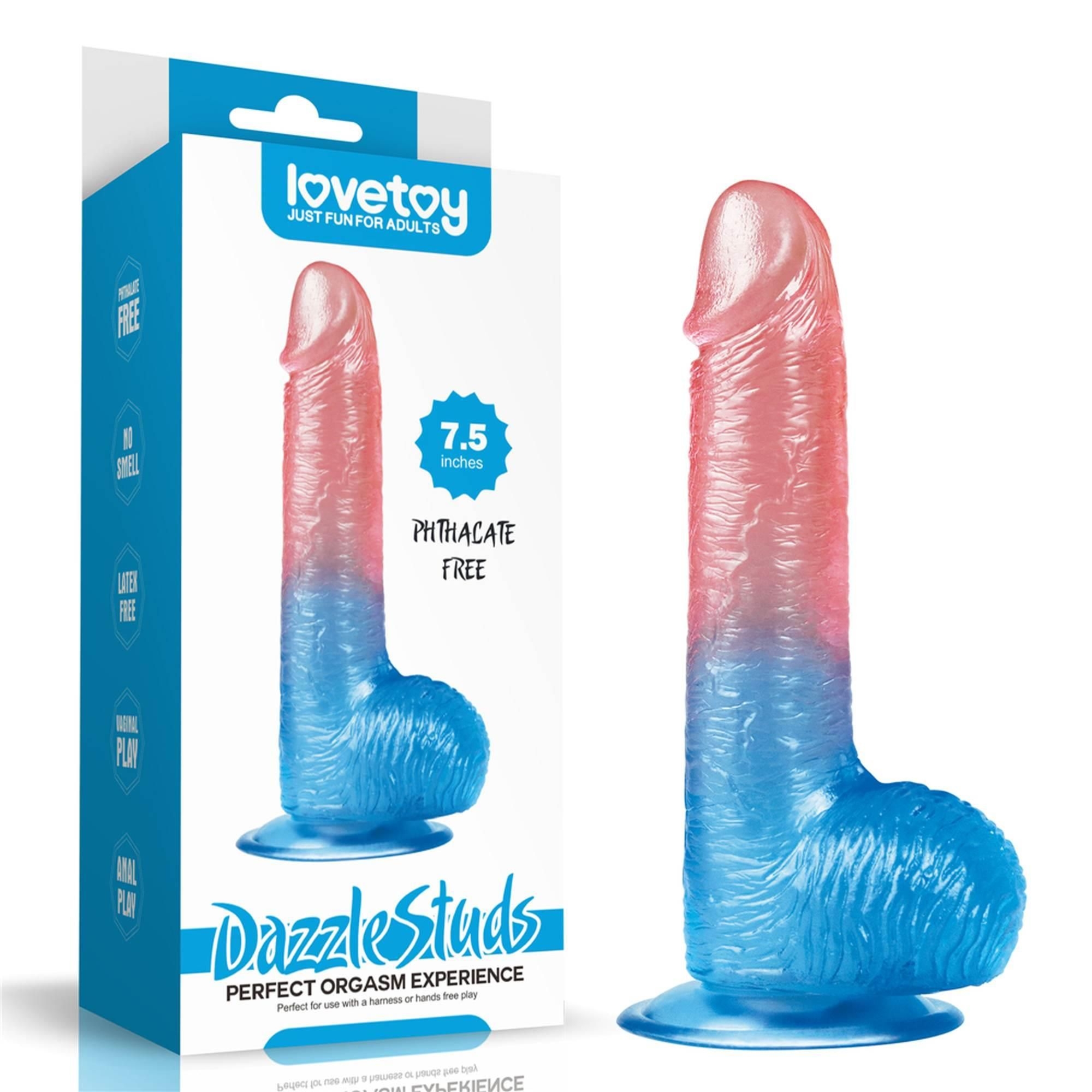 Dildo z Przyssawką Dazzle Studs Lovetoy 19,1 Cm | 100% ORYGINAŁ