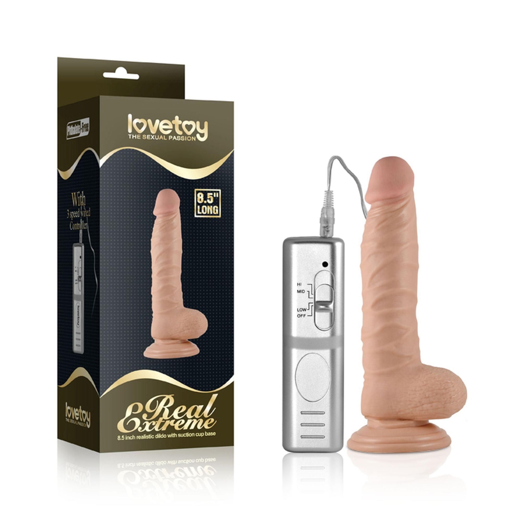 Realistyczny Wibrator Real Extreme Lovetoy Wibrujący 21,6 Cm Cielisty