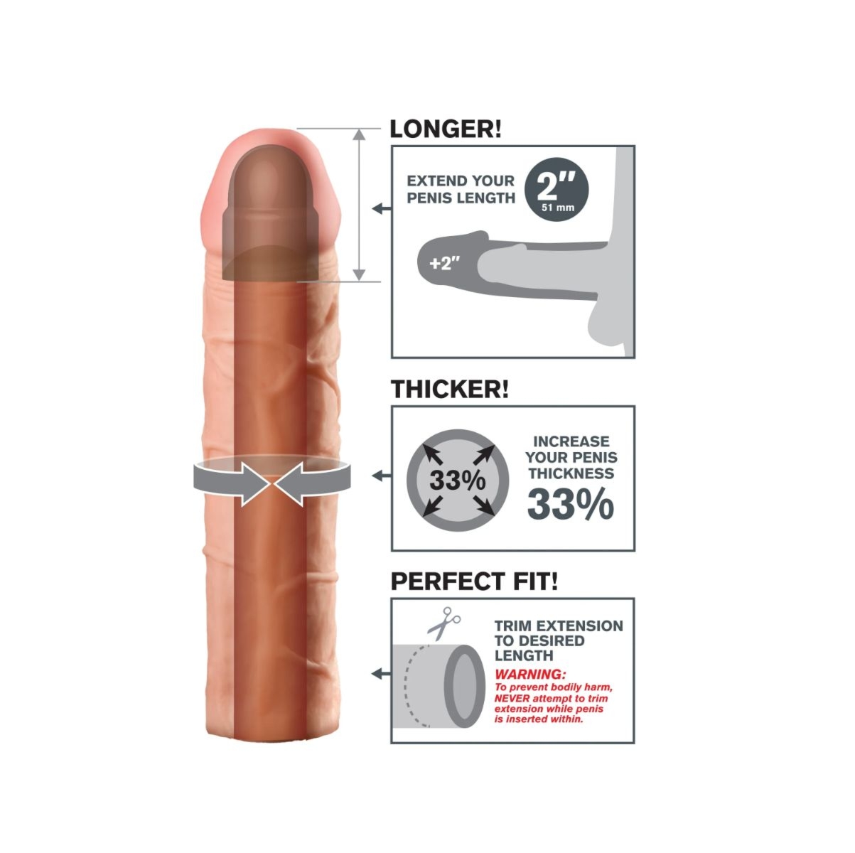 Nakładka Na Penisa Fantasy X-Tensions Perfect 2