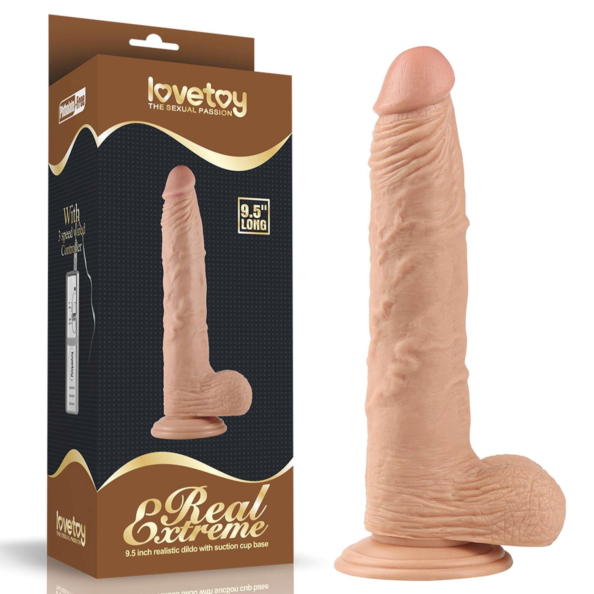 Dildo z Przyssawką Real Extreme Lovetoy 24,1 Cm Cielisty | 100% ORYGINAŁ| DYSKRETNA PRZESYŁKA
