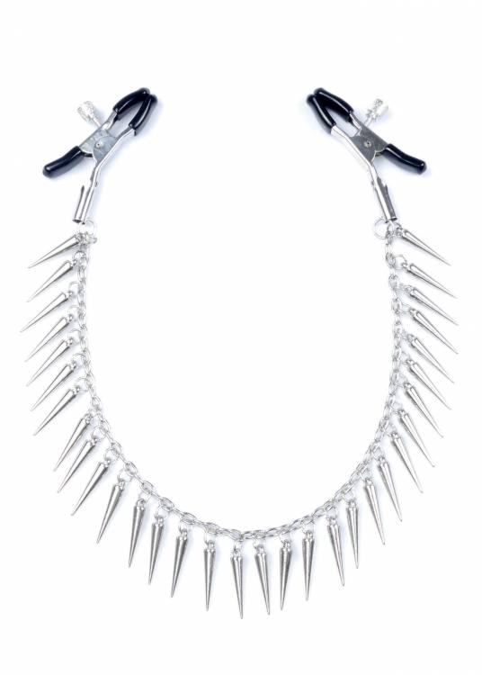 Metalowe Klamerki na Sutki ze Srebrnymi Soplami