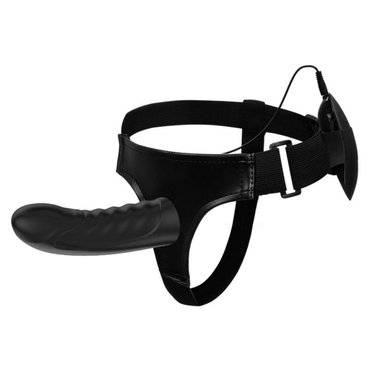 Silikonowy Strap-On Proteza Penisa Marvin 16cm Wibracje Czarny | 100% ORYGINAŁ| DYSKRETNA PRZESYŁKA