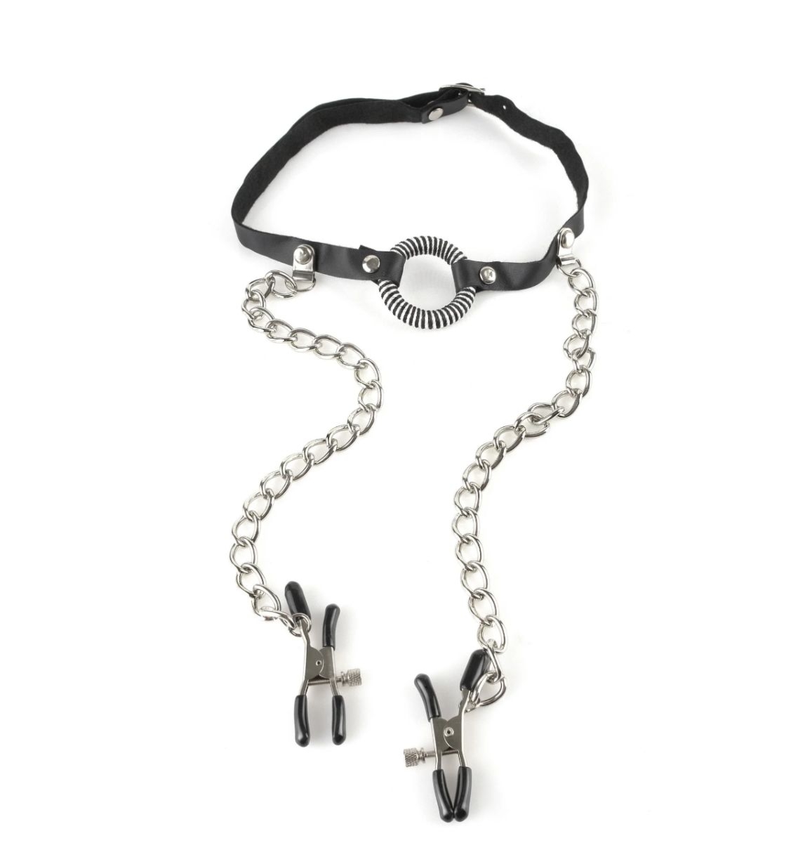 Zaciski Na Sutki Fetish Fantasy Series O-Ring Gag Nipple Clamps Pipedream