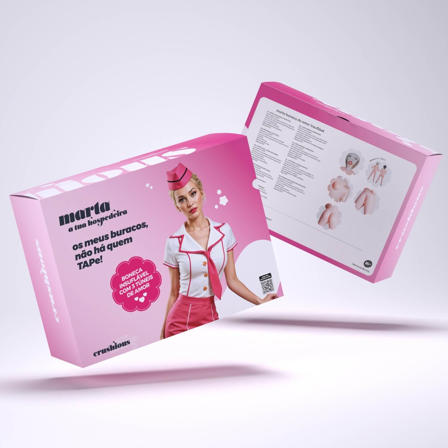 Dmuchana Lalka Miłości Marta The Stewardess Inflatable Blonde Crushious | 100% ORYGINAŁ