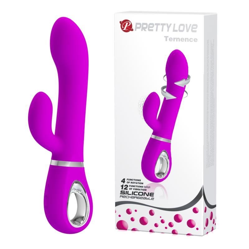 Wibrator Punktu G Ternence USB Purple 4 Rot. 12 Vibration Pretty Love Ładowany USB Fioletowy | 100% ORYGINAŁ