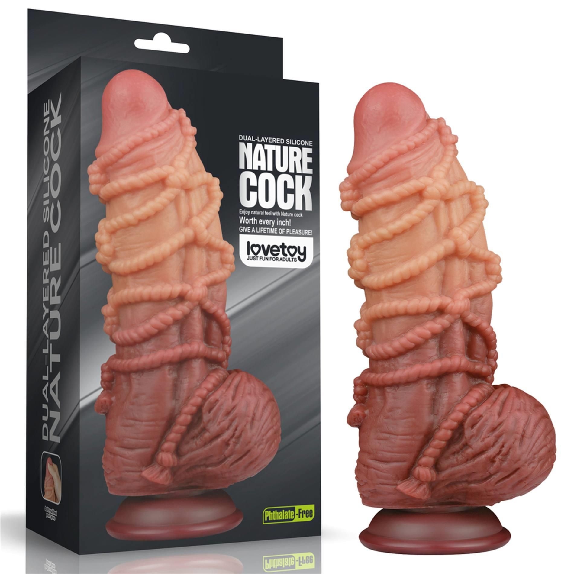 Dildo z Przyssawką Silikonowy Dual Layered Platinum Silicone Cock With | 100% ORYGINAŁ| DYSKRETNA PRZESYŁKA