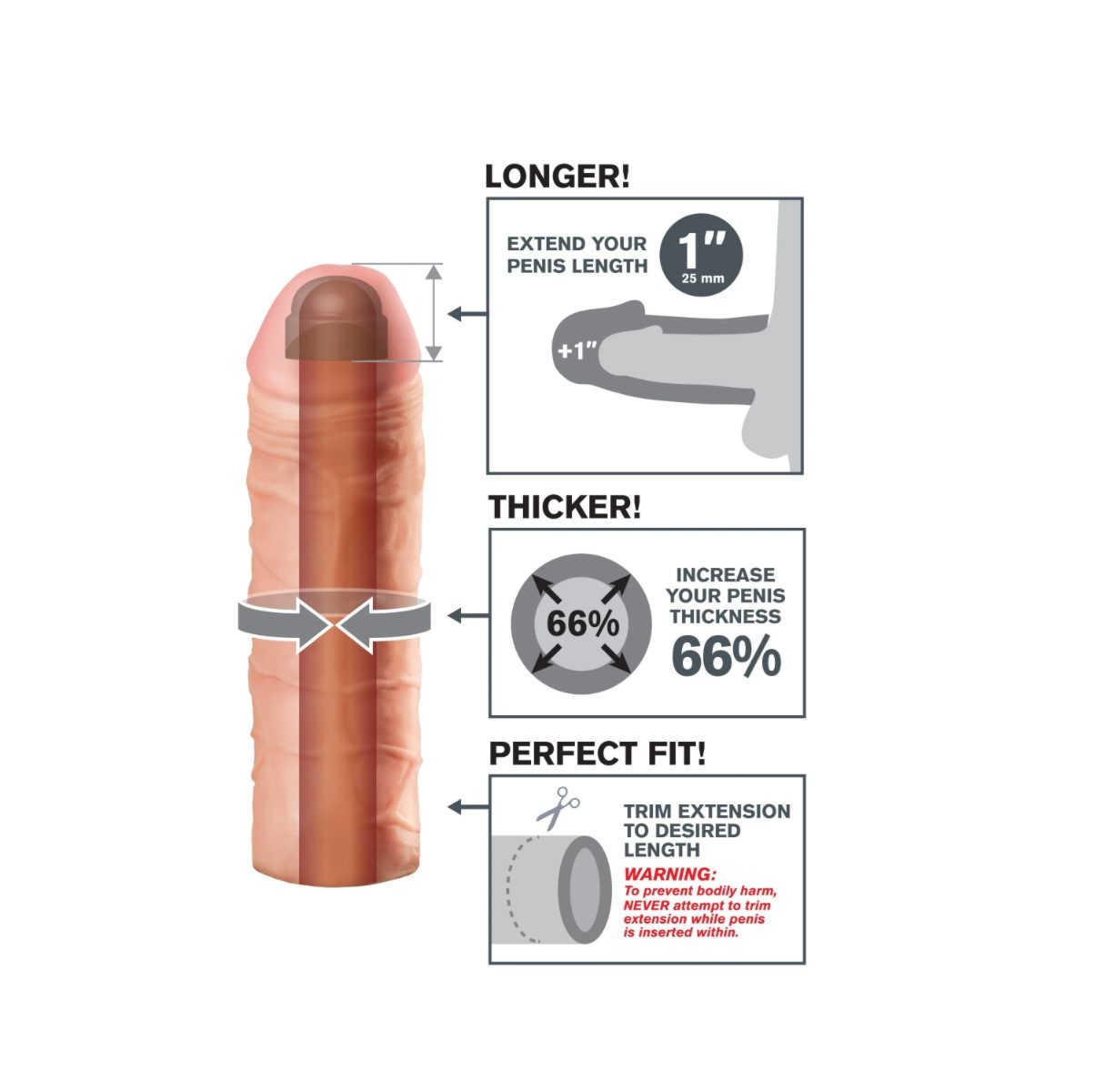 Nakładka Na Penisa Fantasy X-Tensions Mega 1