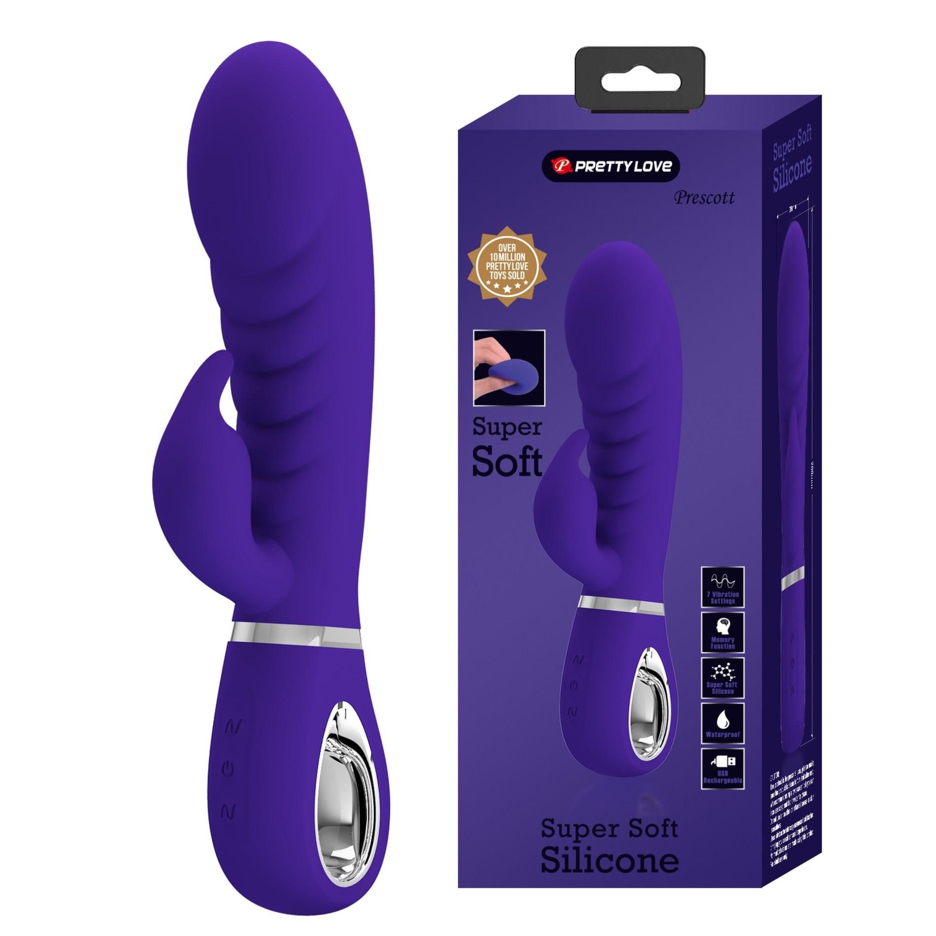 Wibrator Króliczek Prescott Purple 7 Function Vibrations Pretty Love Fioletowy | 100% ORYGINAŁ