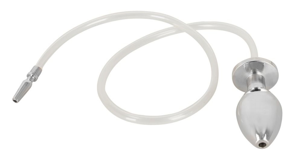 Dilator do Penisa i Zatyczka Analna Połączona Rurką