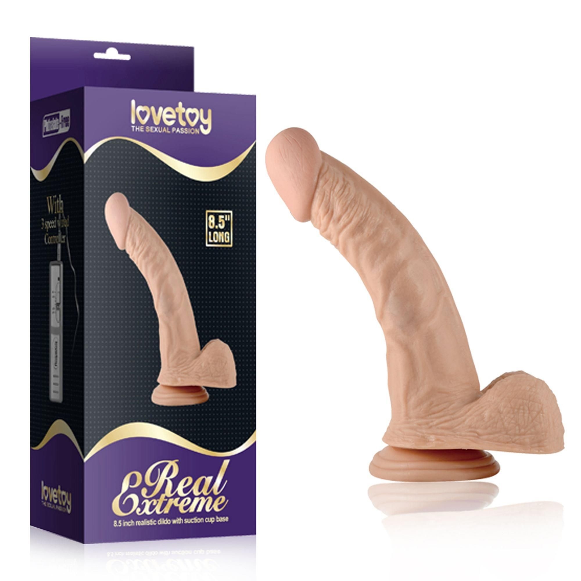Dildo z Przyssawką Real Extreme Lovetoy 21,6 Cm Cielisty | 100% ORYGINAŁ| DYSKRETNA PRZESYŁKA