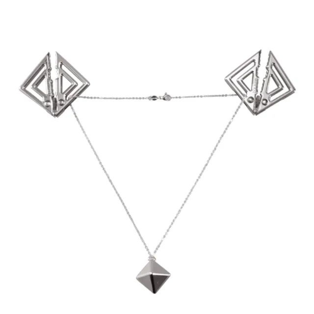 Zaciski Nipple Clamps With Heavy Pendant Grey LOCKINK