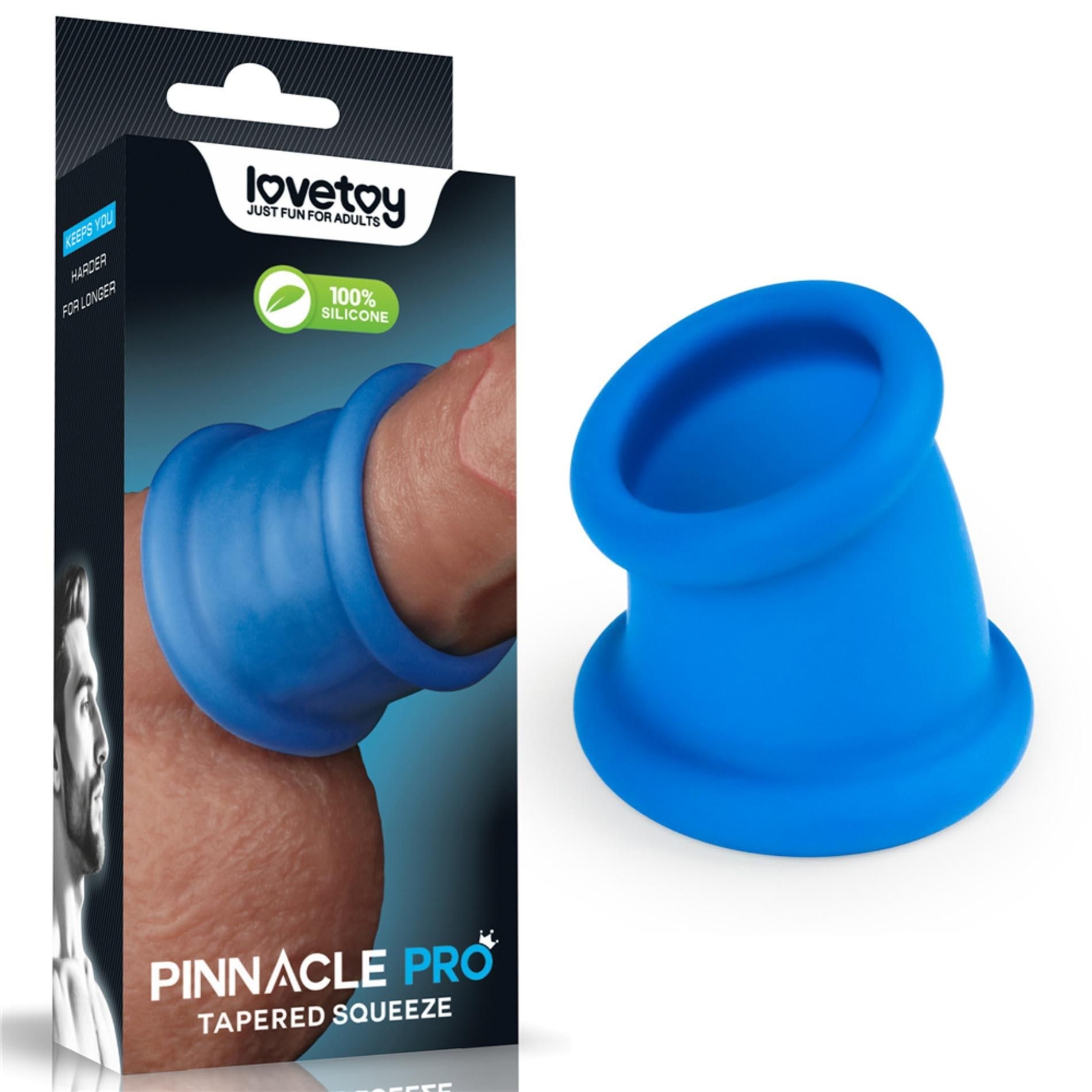 Pierścień Erekcyjny Pinnacle Pro Tapered Squeeze Stretcher Lovetoy Czerwony | 100% ORYGINAŁ