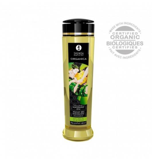 Naturalny Olejek do Masażu Shunga Zielona Herbata 240ml | 100% ORYGINAŁ| DYSKRETNA PRZESYŁKA