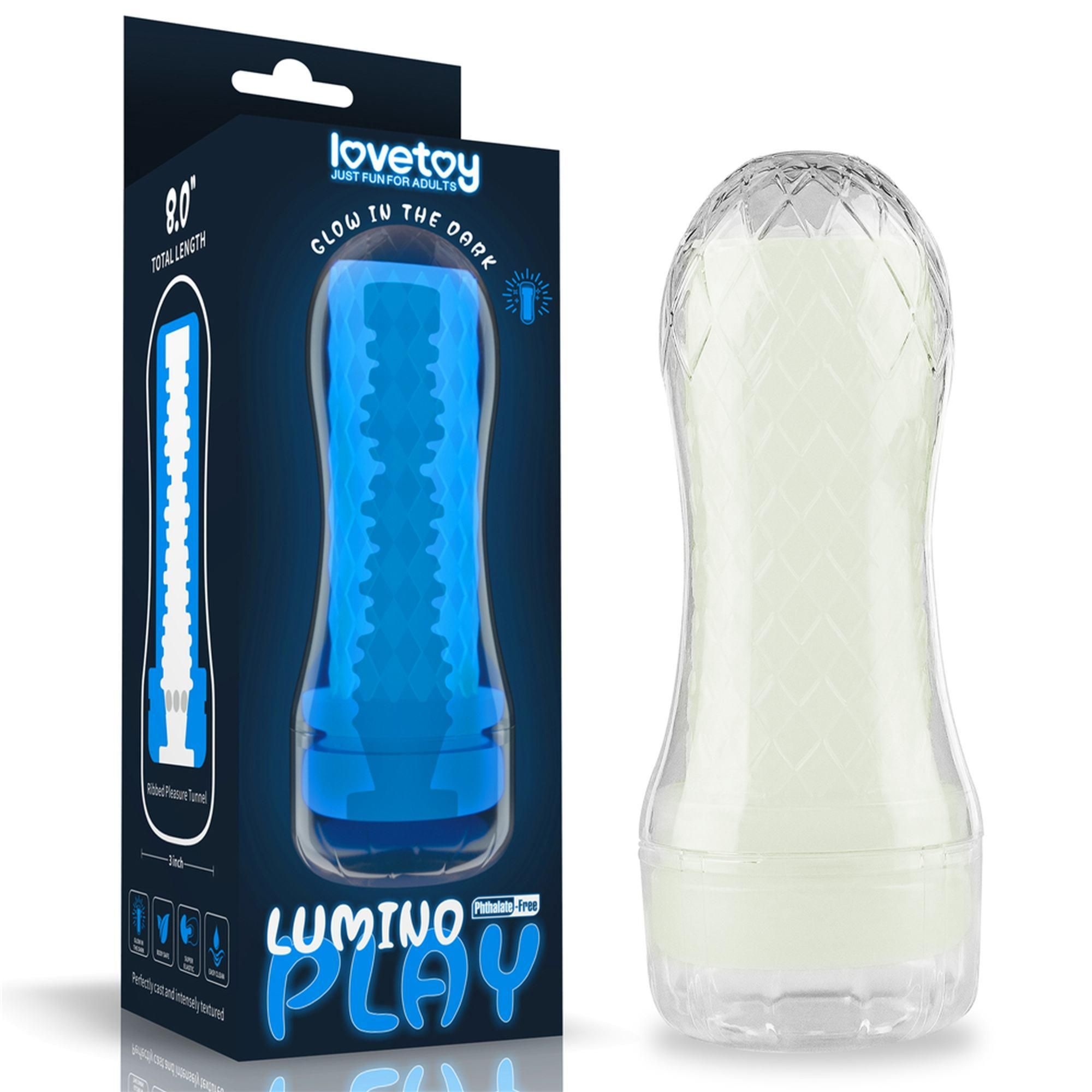 Masturbator Lumino Play - Ribbed Lovetoy | 100% ORYGINAŁ