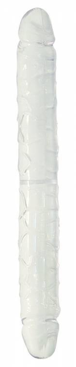 Podwójne Dildo Żelowe Duo Crystal 33cm Przeźroczysty