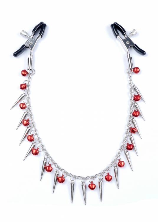 Metalowe Nasutniki z Czerwonymi Dzwoneczkami i Srebrnymi Soplami