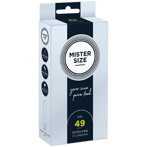 Condoms 49 Mm 10 Pieces Mister.Size