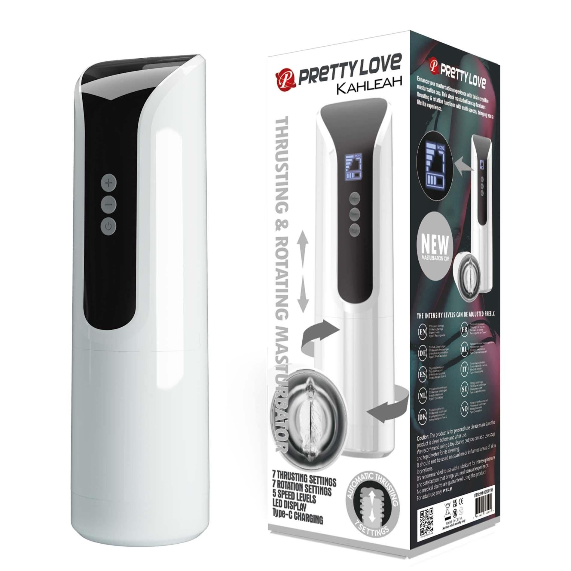 Automatyczny Masturbator Kahleah Thrusting & Rotating Masturbator Pretty Love z Obrotowymi Kulkami Posuwisty | 100% ORYGINAŁ