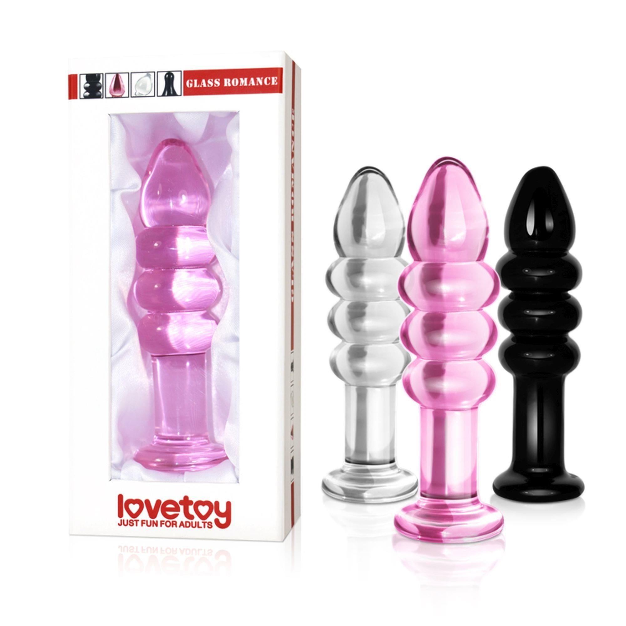 Szklany Korek Analny Glass Romance Lovetoy 14,0 Cm Czarny
