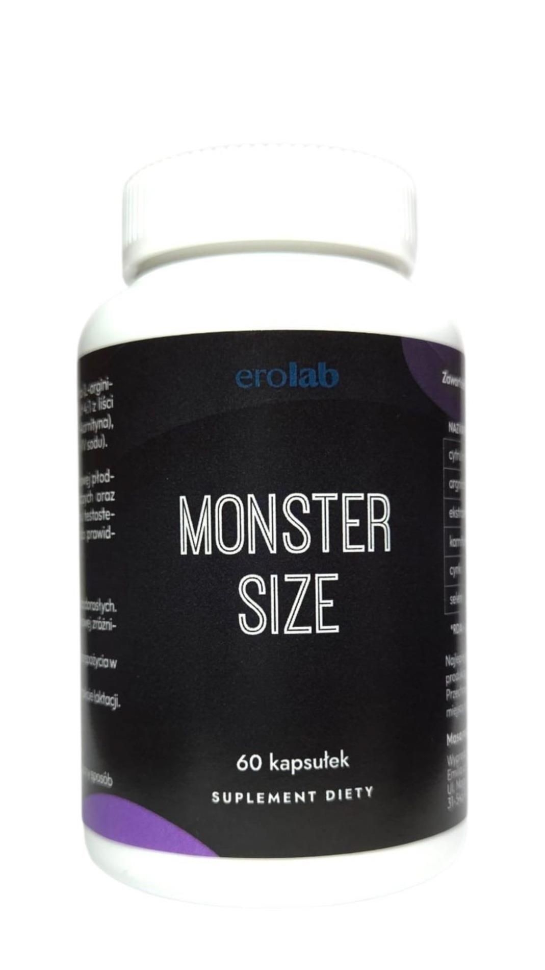 Tabletki Powiększające Penisa Monster Size Emily Love Wspomagające 60 szt