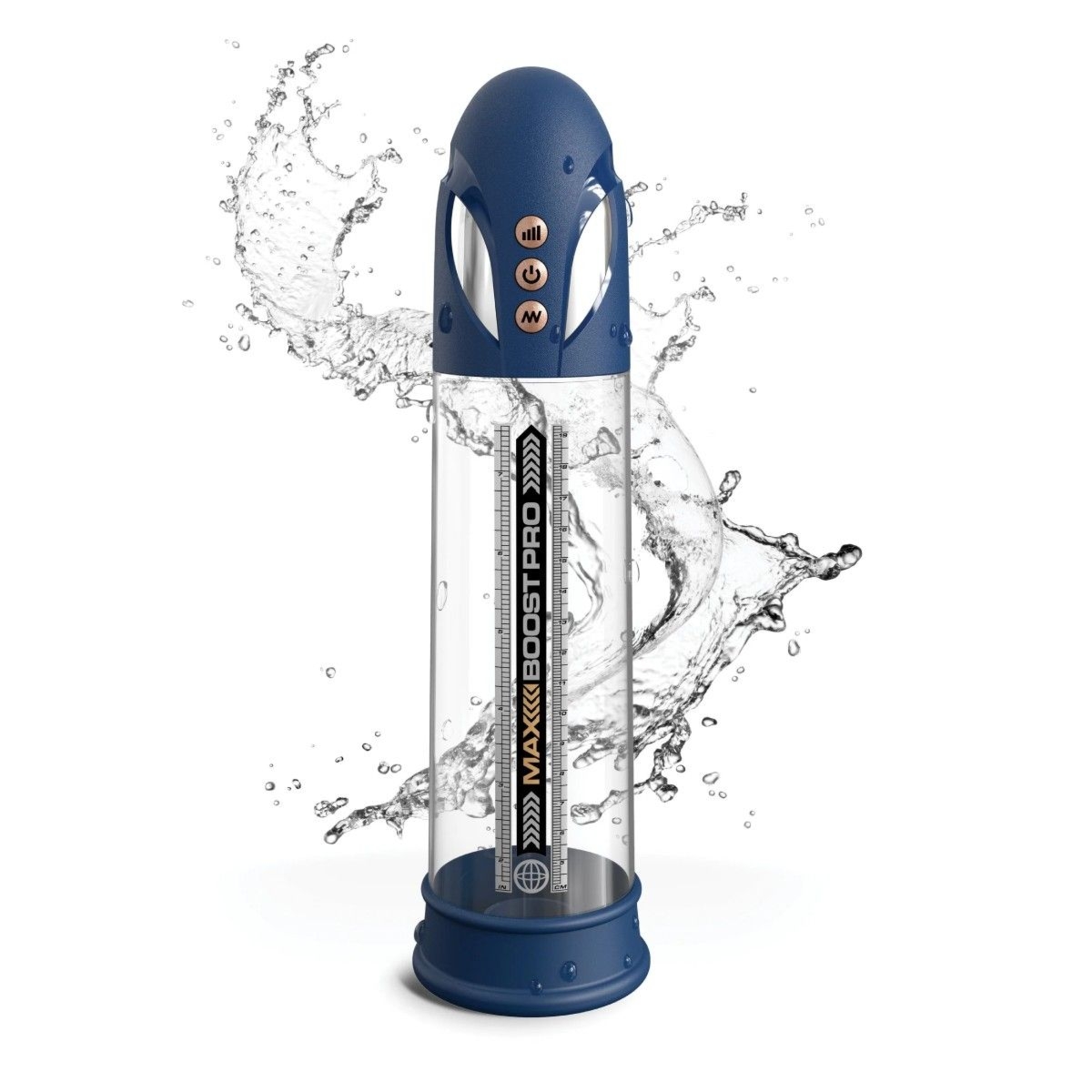 Pompka do penisa Max Boost Pro Flow - Blue/Clear Pump Worx