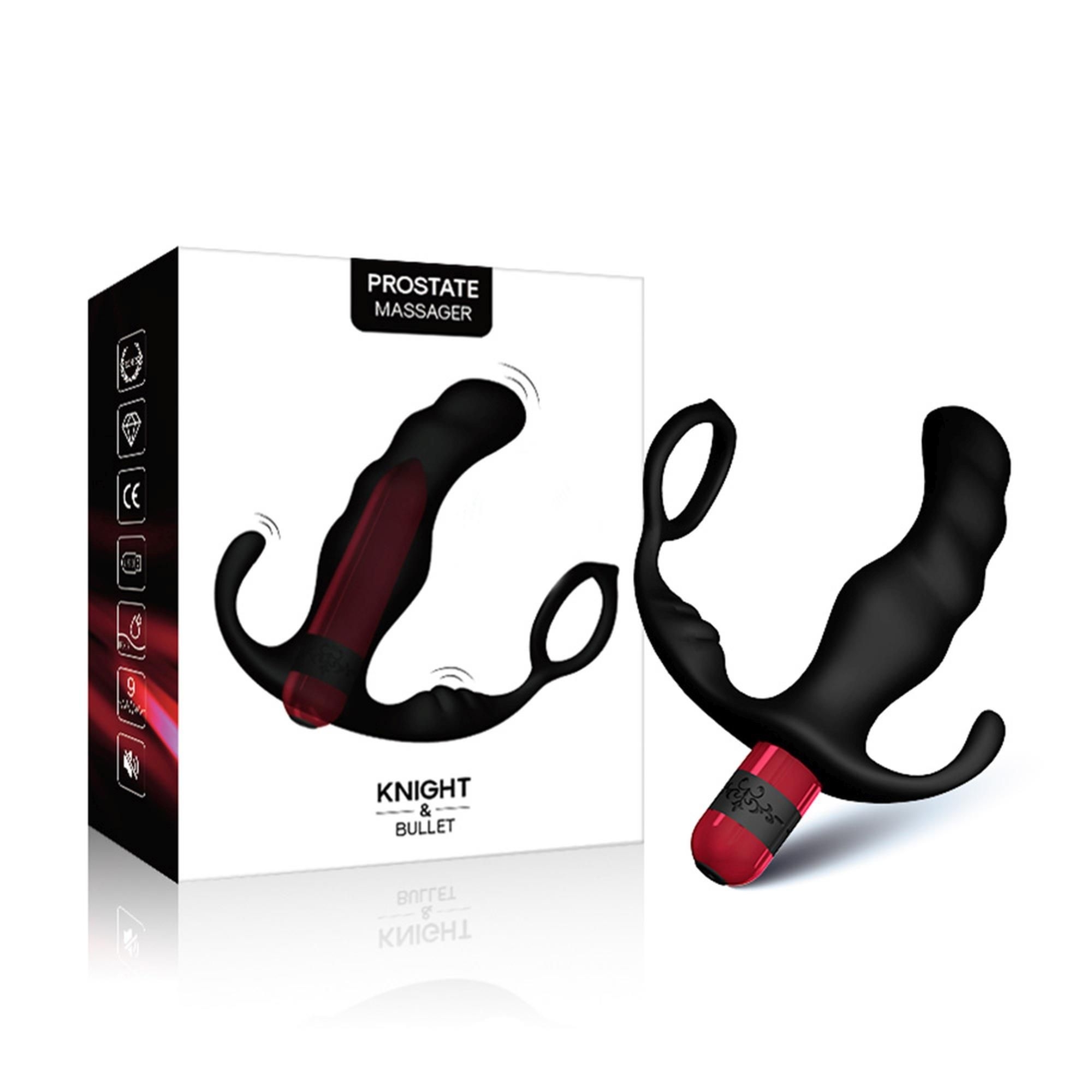 Masażer Prostaty Knight Black B - Series Joy Czarny | 100% ORYGINAŁ