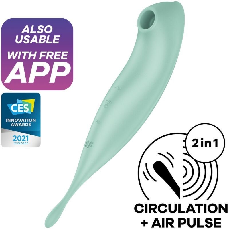 Wibrator wielofunkcyjny Twirling Pro Connect App mint Satisfyer