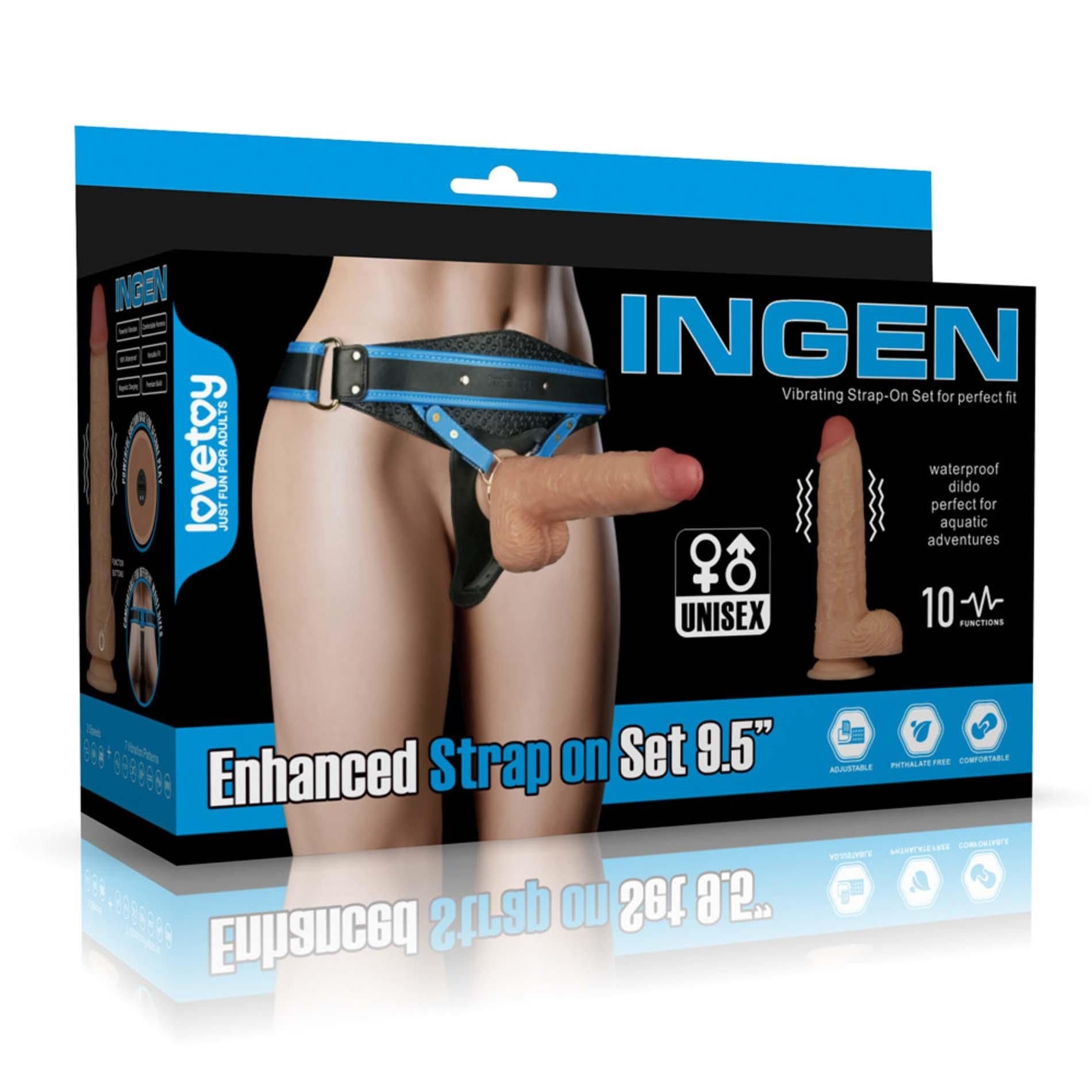 Proteza Penisa Enhanced Strap On Set L/xl/2xl Lovetoy Wibrujący 24,1 Cm