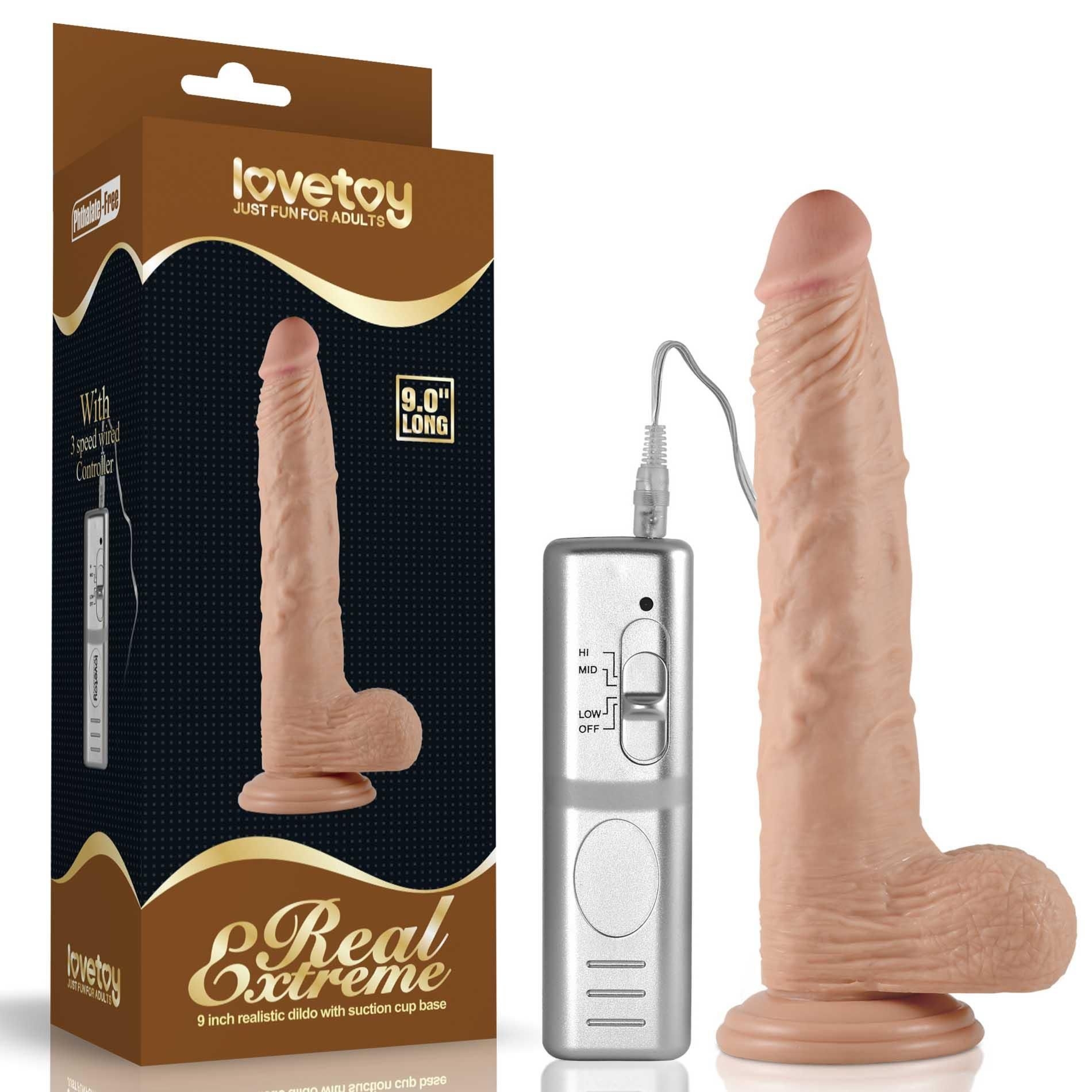 Realistyczny Wibrator Real Extreme Lovetoy Wibrujący 22,9 Cm