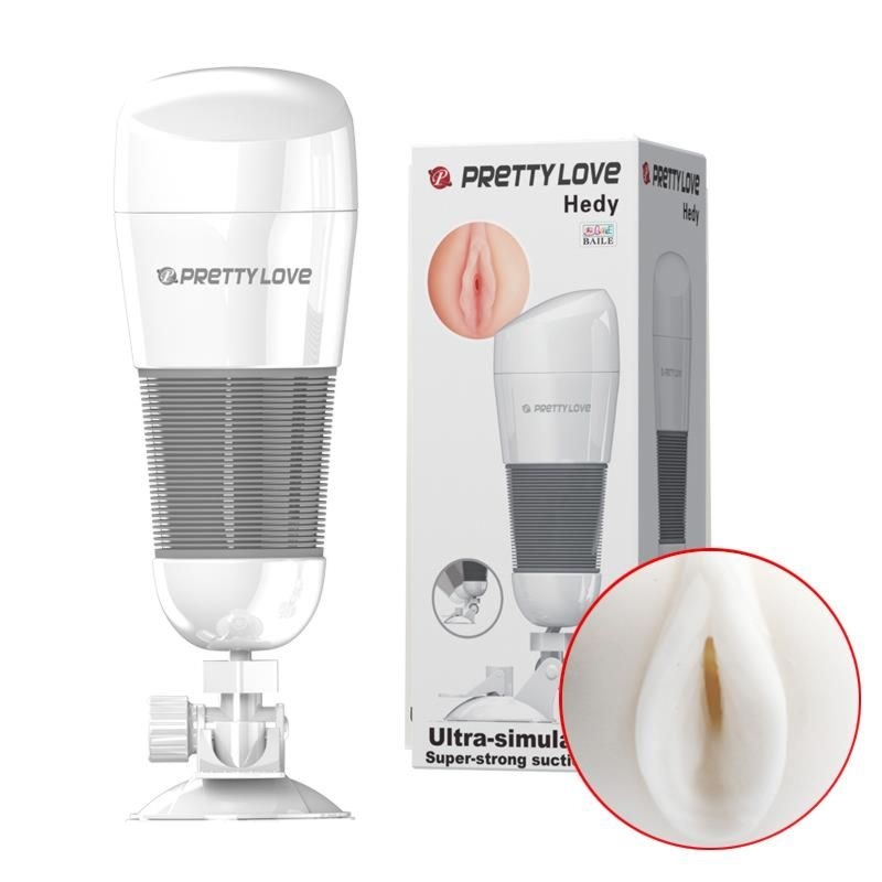 Automatyczny Masturbator HEDY WHITE Vibrating Pretty Love Biały | 100% ORYGINAŁ