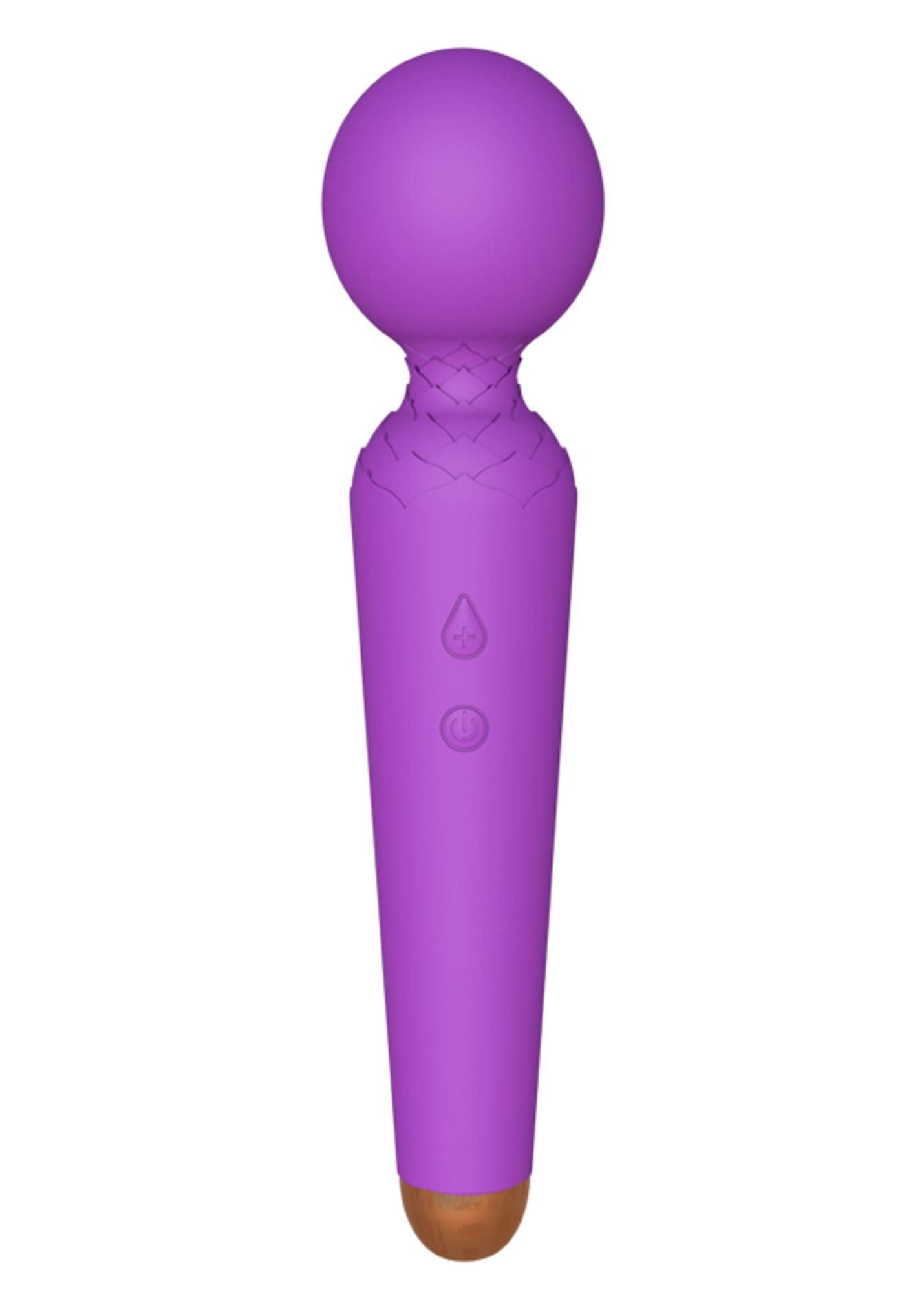 Masażer Wibracyjny Power Wand B-Series Magic 10 Funkcji USB Fioletowy | 100% ORYGINAŁ| DYSKRETNA PRZESYŁKA