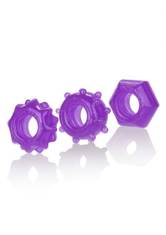 Zestaw 3 Pierścieni na Penisa Fioletowy | 100% ORYGINAŁ