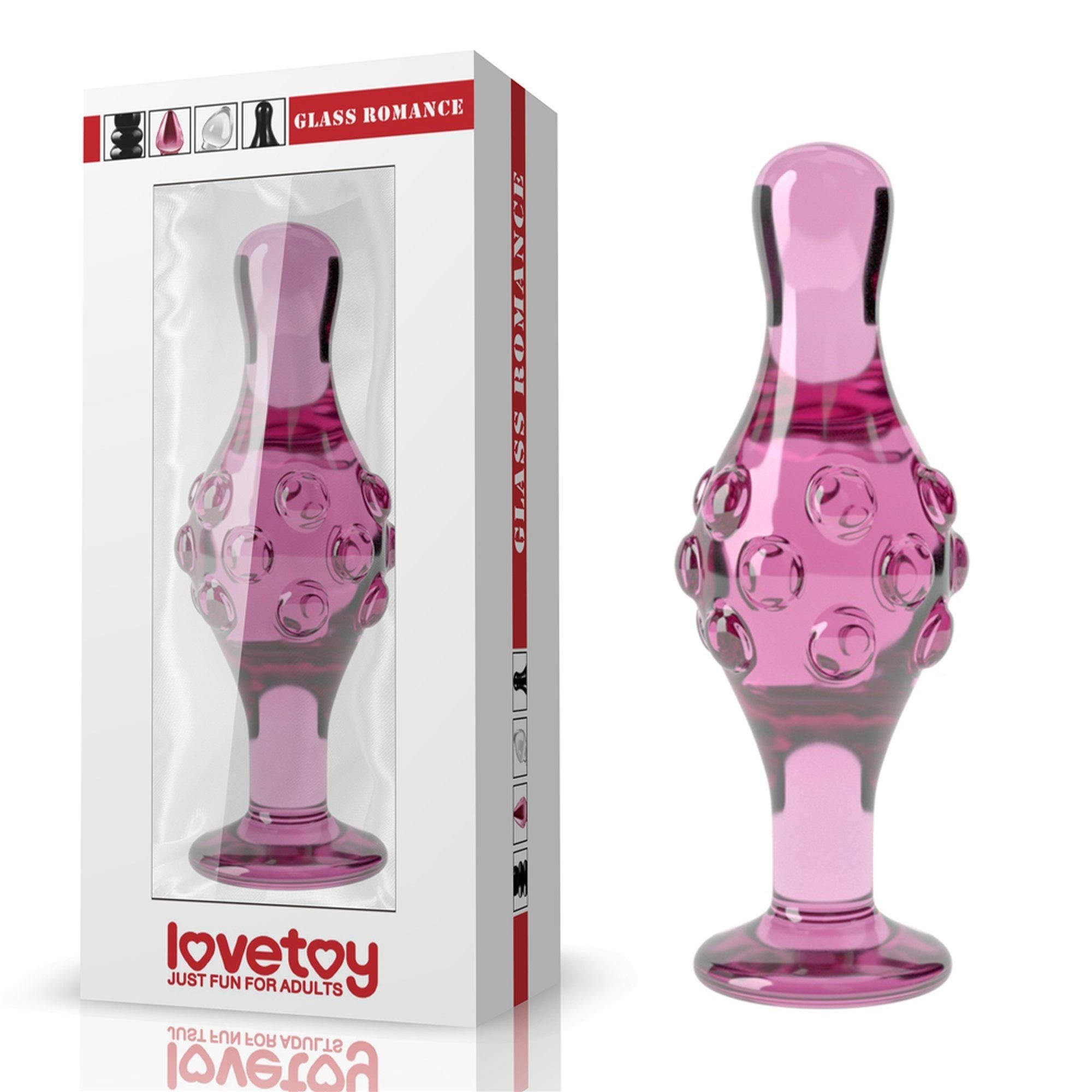 Szklany Korek Analny Glass Romance Lovetoy 11,4 Cm Różowy
