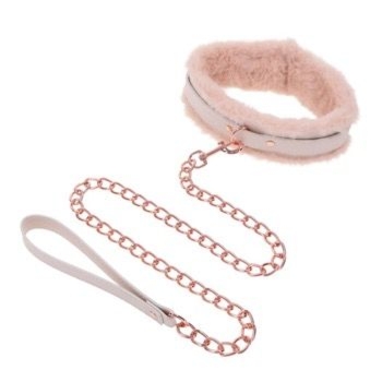 S&M Peaches ‘N Creame Fur Collar & Leash Cream Sportsheets