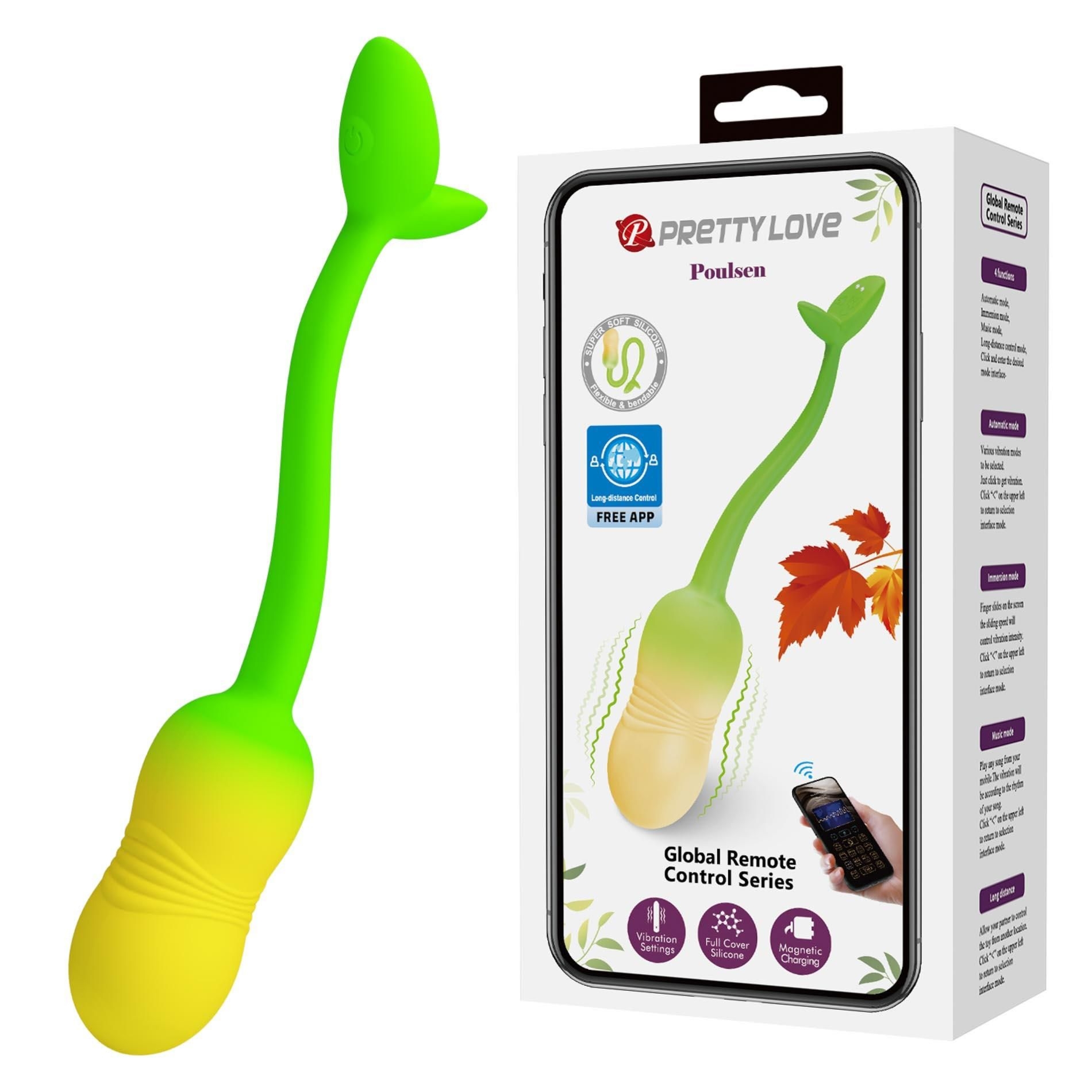 Stymulator Łechtaczki Poulsen App-controlled Egg Vibrator 02 Pretty Love Sterowany Zdalnie | 100% ORYGINAŁ