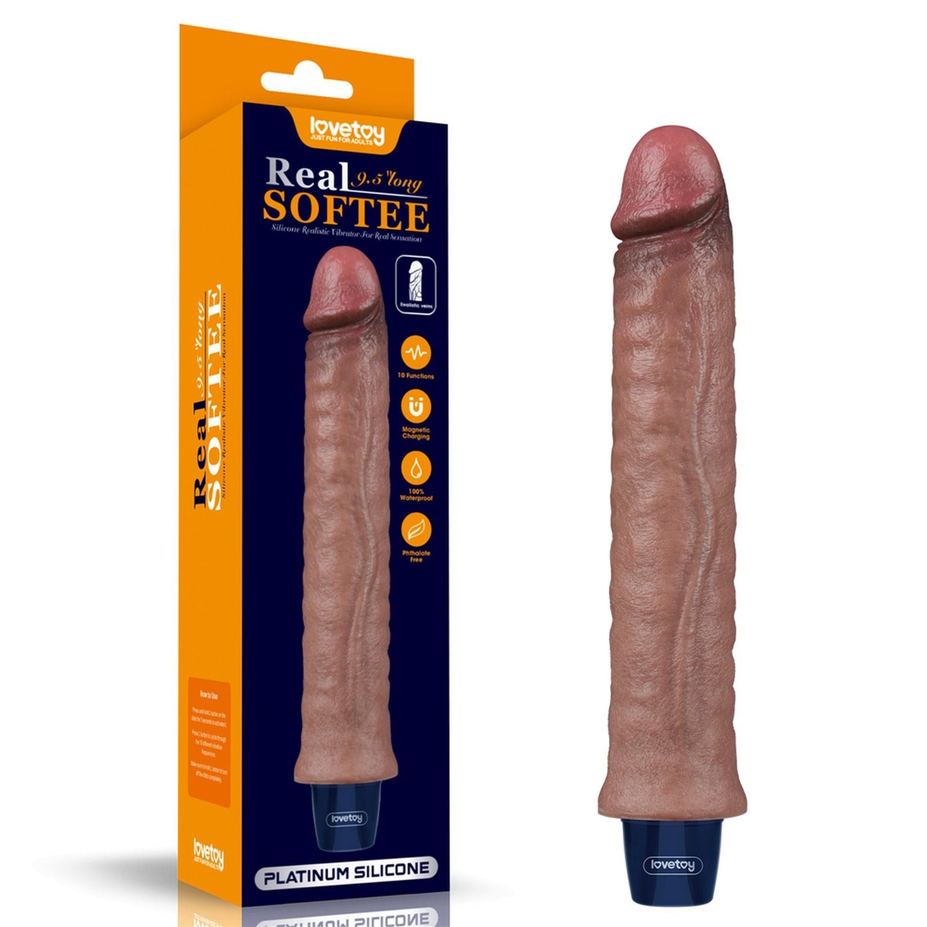 Realistyczny Wibrator Silikonowy REAL Softee Rechargeable Silicone
