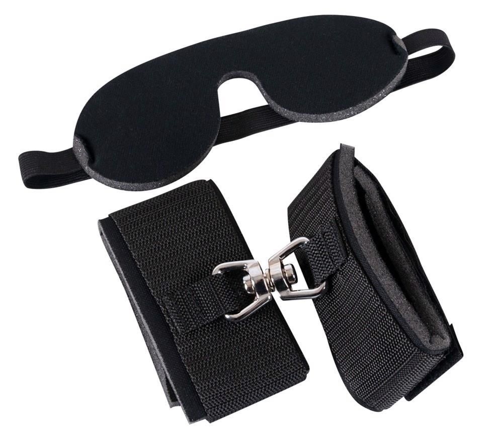 Kajdanki i Opaska na Oczy Bad Kitty Blindfold/Handcuffs