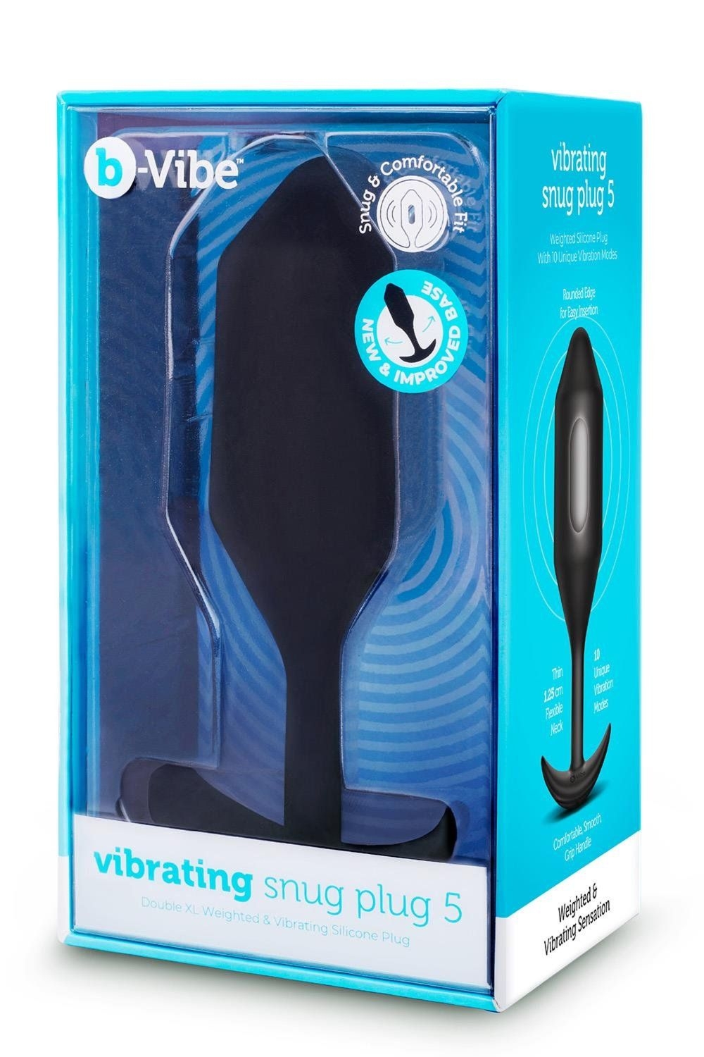 Korek analny Vibrating Snug Plug 5 Black b-Vibe