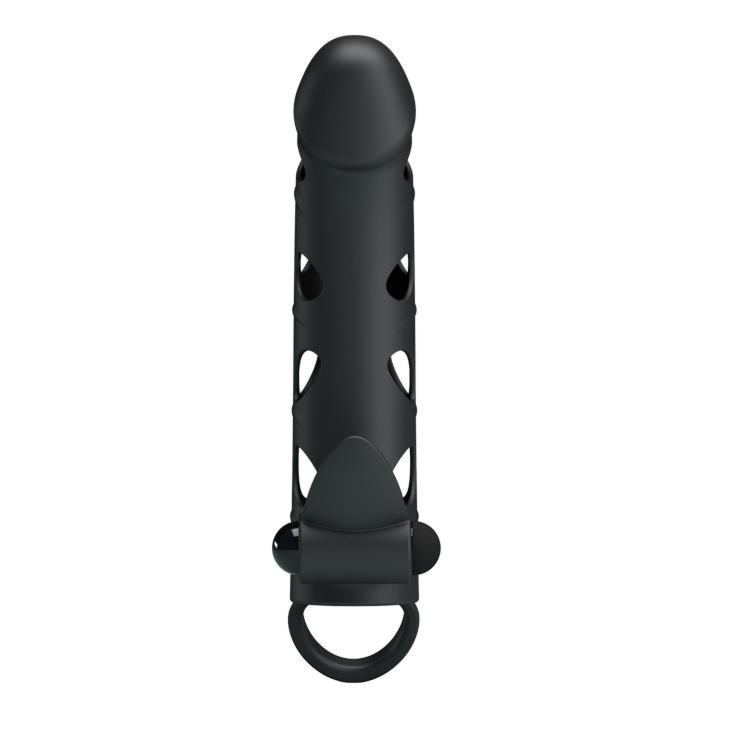 Nakładka na Penisa Vibrating Penis Sleeve With Ball Strap Pretty Love | 100% ORYGINAŁ