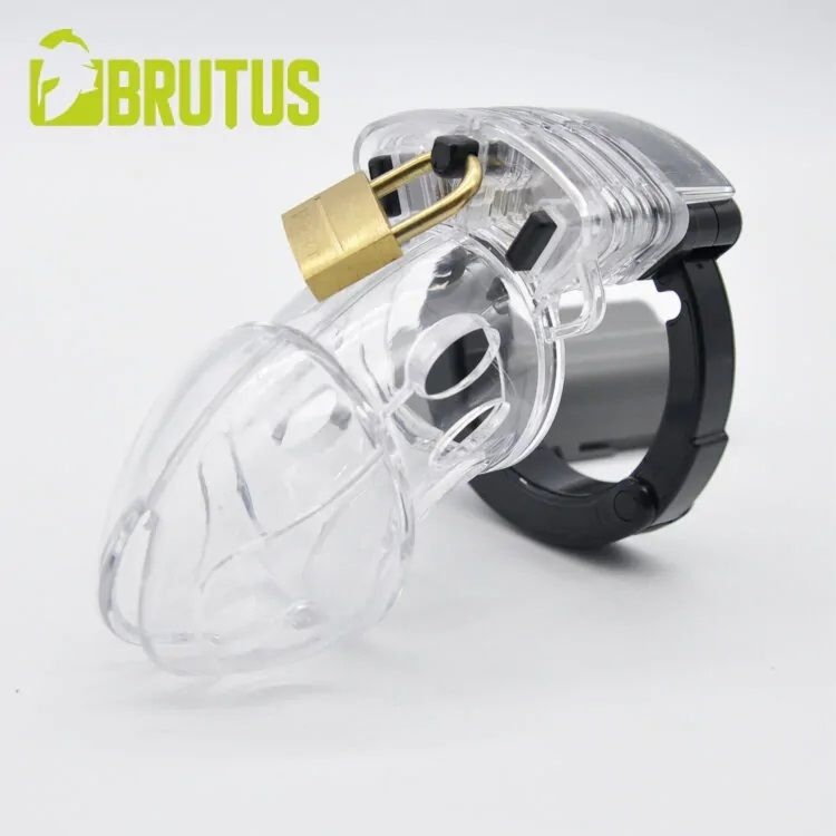 Pas cnoty regulowany Alpha Cage Chastity Cage Clear Brutus