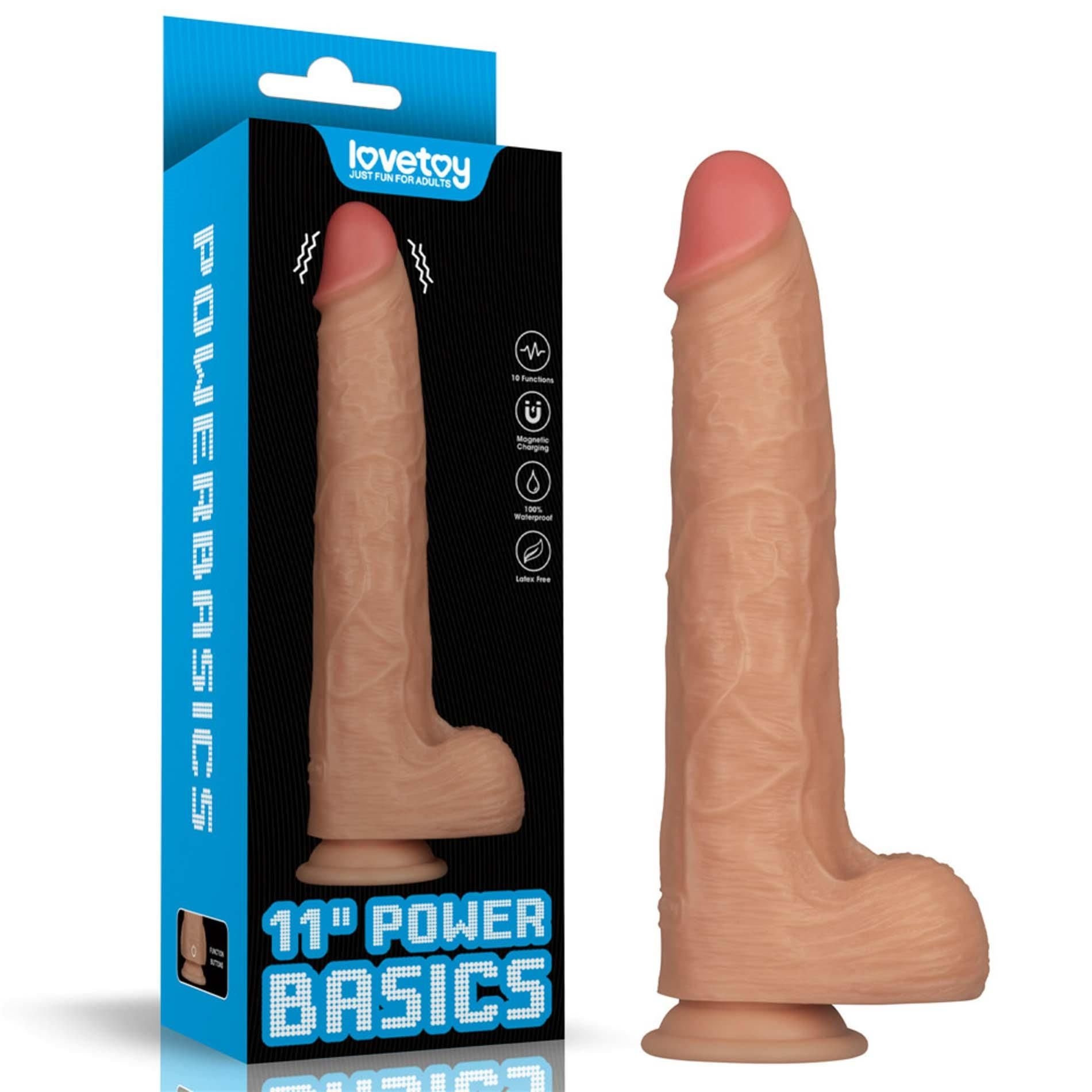 Realistyczny Wibrator Power Basics Cock Lovetoy Wibrujący 27,9 Cm