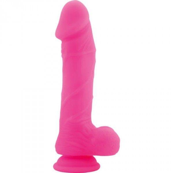 Silikonowe Dildo Real Safe Berry 23,5cm Różowy